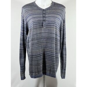 Peruvian Connection Henley Mens XL Stripe Pima Cotton Lounge Heritage